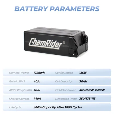 ChamRider DT450 doppia batteria 86/100Ah