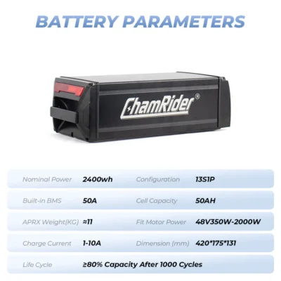 ChamRider DT450 doppia batteria 86/100Ah